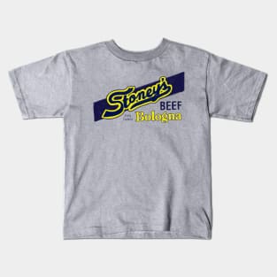 Stoney's Bologna - Yellow and Navy Logo Kids T-Shirt